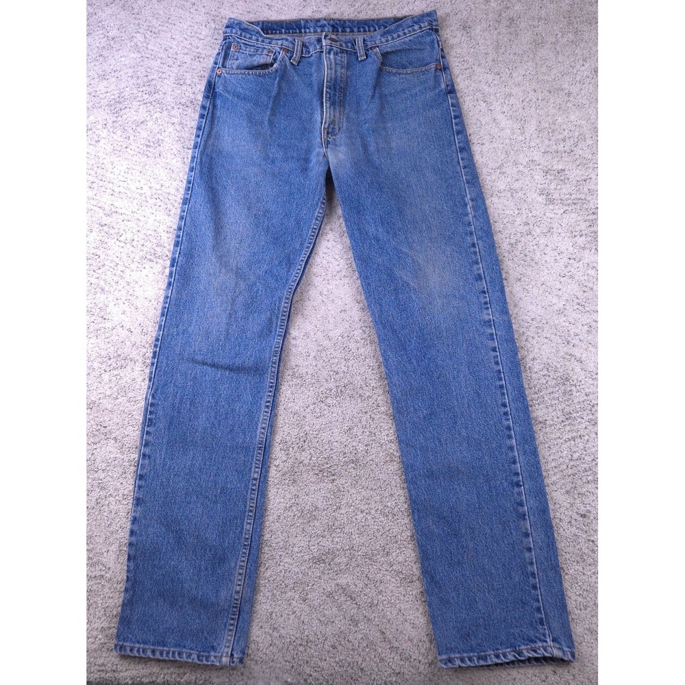 VTG Levis Jeans Men 36x36 34x36 Regular Fit 505 Straight Leg Made In Canada Blue